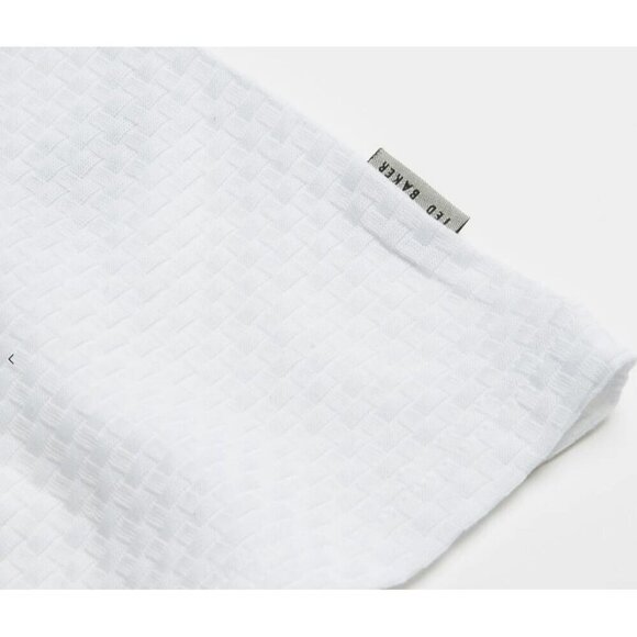 Ted Baker‎ Men's White Basketweave Crewneck Shirt Size 3 - Picture 4 of 11